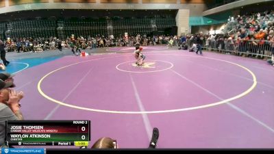 48-51 lbs Round 2 - Waylon Atkinson, Chester vs Josie Thomsen, Carson Valley Wildcats Wrestli