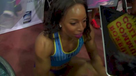 Natasha Hastings happy with the win at 2014 New Balance GP