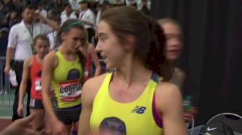 Maddy Berkson leads from 400m out to win Jr Mile at 2014 New Balance GP