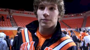 Alex Dieringer isn't used to wrestling first