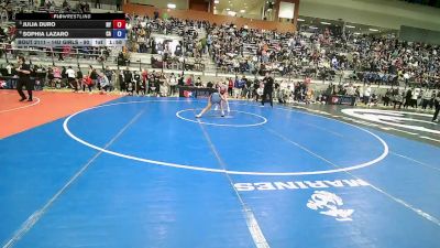 14U Girls - 95 lbs Quarters - Julia Duro, NY vs Sophia Lazaro, CA