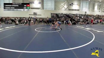114 lbs Cons. Round 3 - Addison Strenfel, Bear Cave Wrestling vs Kierra Rosa, Alliance Saratoga Wrestling Club