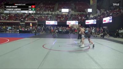 170 lbs Semifinal - Dylan Grant, Colstrip Wrestling Club vs Connor Lamping, Helena High