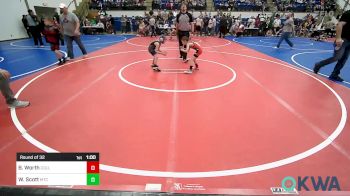 49 lbs Round Of 32 - Braven Worth, Collinsville Cardinal Youth Wrestling vs Wyatt Scott, Miami Takedown Club