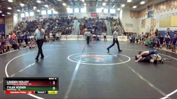 138 lbs Semifinals (8 Team) - Landen Holley, Zephyrhills Christian vs Tyler Rodier, Hernando