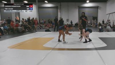 100 lbs Rr Rnd 3 - Carson Robertson, Daughters Of Zion - GK12E vs Timi Coles, Capital City Wrestling Club - GK12E