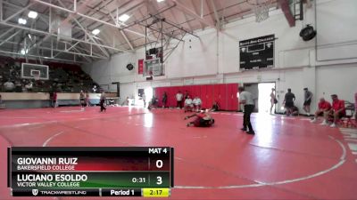 157 lbs Cons. Semi - Giovanni Ruiz, Bakersfield College vs Luciano Esoldo, Victor Valley College