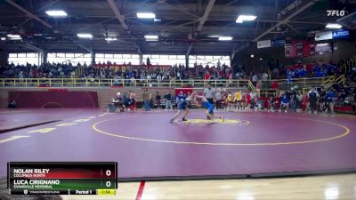 120 lbs Prelim - Nolan Riley, Columbus North vs Luca Cirignano, Evansville Memorial