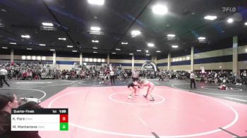 130 lbs Quarterfinal - Kai Pare, Coast Wr Acd vs Mila Mantanona, Coachella Valley WC