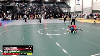 141 lbs Champ. Round 2 - Jordan Cullors, Labette Community College vs Nehemiah Quintana, Trinidad State