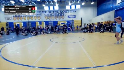 120 lbs 1st Place Match - Cameron Lord, Florida Phoenix vs Cat Kenney, Viera Hammers