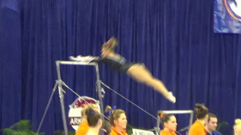 Arkansas, Kathrine Grable - 9.85 UB vs UF & stuck dismount!