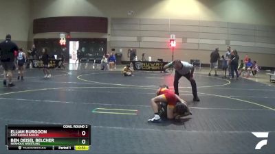 65 lbs Cons. Round 2 - Elijah Burgoon, East Kansas Eagles vs Ben Deisel Belcher, Infamous Wrestling