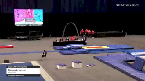 Changa Anderson - Double Mini Trampoline, Silver Stars - 2021 USA Gymnastics Championships