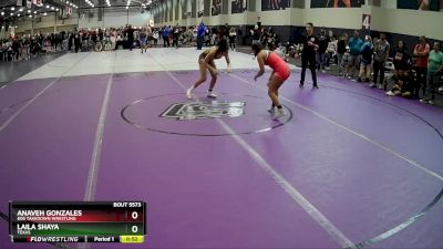 126 lbs Cons. Round 2 - Anaveh Gonzales, 806 Takedown Wrestling vs Laila Shaya, Texas