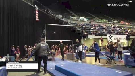 Isabella Fenley - Women's Pairs, St. Louis Gym Centre - 2021 Women's Xcel Region 4 Championships