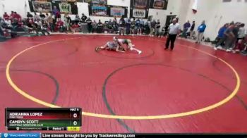 136 Girls Quarterfinal - Camryn Scott, Chatfield Wrestling Club vs Adrianna Lopez, Pine Creek