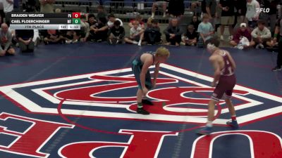 126 lbs 7th Place - Braiden Weaver, PA vs Cael Floerchinger, MT