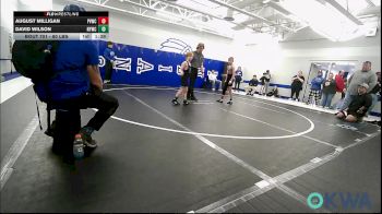 80 lbs Rr Rnd 1 - August Milligan, Pauls Valley Wrestling Club vs David Wilson, Newcastle Youth Wrestling