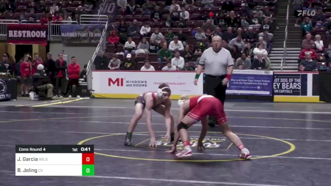 121 lbs Cons Round 4 - James Garcia, Wilson vs Brady Joling, Chartiers ...