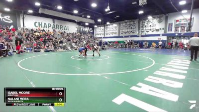 110 lbs Semifinal - Isabel Moore, Great Oak vs Nalani Mora, Vista Murrieta