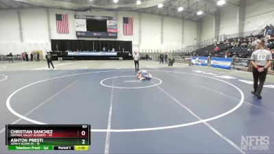 101 lbs Semifinals (4 Team) - Ashton Presti, John H Glenn HS vs Christian Sanchez, Central Valley Academy