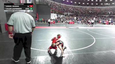 69 lbs Champ. Round 1 - Ezekiel Gehring, Slinger vs Callen Laufenberg, New London Youth Wrestling Club