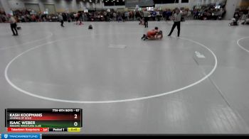 97 lbs Champ. Round 3 - Isaac Weber, Ringers Wrestling Club vs Kash Koopmans, Legends Of Gold