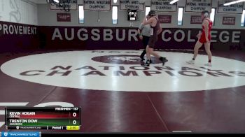 157 lbs Semifinal - Trenton Dow, Augsburg vs Kevin Hogan, Central