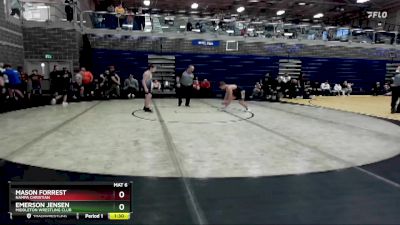 130 lbs Round 4 - Emerson Jensen, Middleton Wrestling Club vs Mason Forrest, Nampa Christian