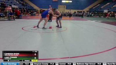 1 - 215 lbs Cons. Round 3 - Cameron Byers, Middlesex High School vs Luke Conner, Covington