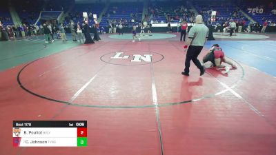 113 lbs Round Of 16 - Carter Johnson, Tyngsborough/Dracut vs Brayden Pouliot, Beverly