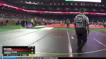 Girls - 170 lbs Semifinal - Sabrina Nauss, Brighton HS vs Bo Geibe, Constantine HS