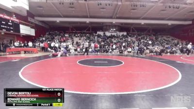 287 lbs 1st Place Match - Edward Berncich, Petaluma High School vs Devon Bertoli, Cardinal Newman High School