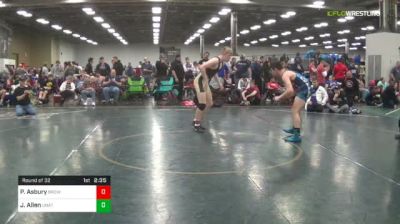 160 lbs Round Of 32 - Peyton Asbury, Brownsburg W.C. vs Jake Allen, UnAttached