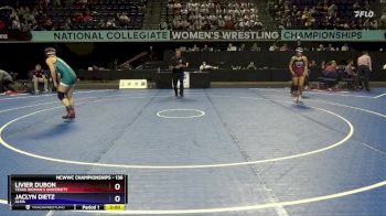 136 lbs Cons. Round 2 - Jaclyn Dietz, Alma vs Livier Dubon, Texas Woman`s University