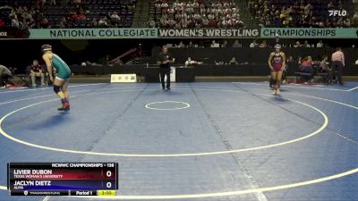 136 lbs Cons. Round 2 - Jaclyn Dietz, Alma vs Livier Dubon, Texas Woman`s University