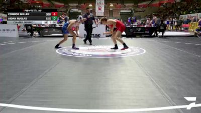 Champ. Round 1 - Connor Miller, Chico High School Wrestling vs Aidan Ruelas, Canyon Springs High School Wrestling