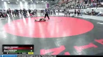 67 lbs Quarterfinal - Ella Marquess, Mat Sense Wrestling vs Abigail Mahoney, COBRA ALL-STARS