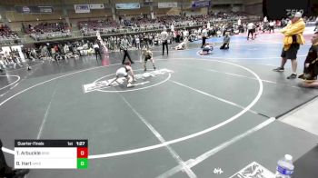 86 lbs Quarterfinal - Travis Arbuckle, Brighton WC vs Braxton Hart, Hays Wrestling Club