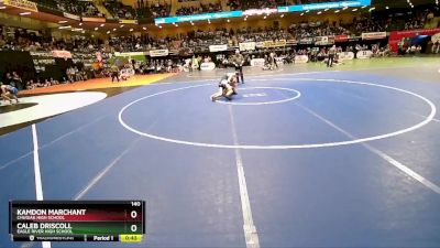 140 lbs Cons. Round 1 - Caleb Driscoll, Eagle River High School vs KAMDON MARCHANT, Chugiak High School