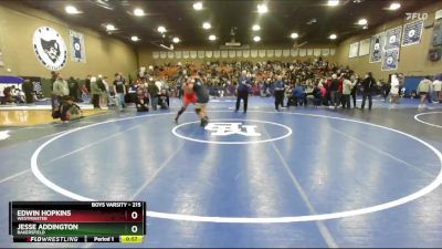 215 lbs 7th Place Match - Jesse Addington, Bakersfield vs Edwin Hopkins, Westminster