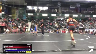 62 lbs Quarterfinal - Beau Fisher, OK vs Maverick Koran, GA