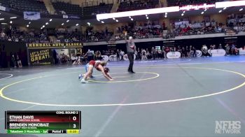 119 lbs Cons. Round 2 - Brenden Moncibaiz, Skagway High School vs Ethan Davis, Grace Christian School