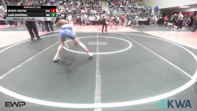 92 lbs Consi Of 8 #2 - Wyatt Austin, Sperry Wrestling Club vs Liam Sherrell, Greenwood Wrestling Academy
