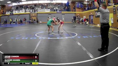 115 lbs Round 3 - Jaynie Cannon, Granger vs Summer Hansen, Olympus