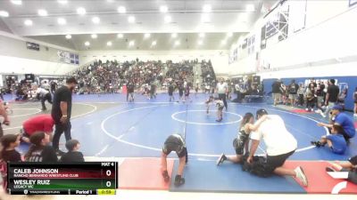 56 lbs Quarterfinal - Caleb Johnson, Rancho Bernardo Wrestling Club vs Wesley Ruiz, Legacy WC