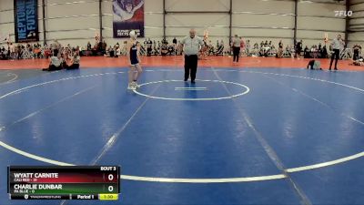 96 lbs Rd# 2 10:30am Friday - Wyatt Carnite, Cali Red vs Charlie Dunbar, PA Blue