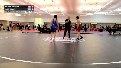 132 lbs Cons. Quarters - William Parsons, Vacaville Wrestling Club vs Enzo Tafoya, Windsor High School Wrestling