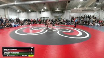 120 lbs Cons. Round 5 - Kayla Landers, Chatfield vs Carley VanDorin, Berthoud